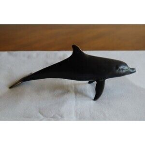 Vtg SPI San Pacific International Brass Dolphin Porpoise Statue Figurine 7.75”